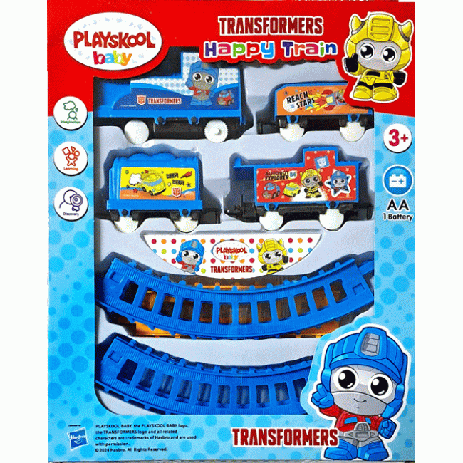 TRANSFORMERS PLAYSKOOL baby เกมและระบายสี LITTLE HERO + รถไฟพร้อมราง